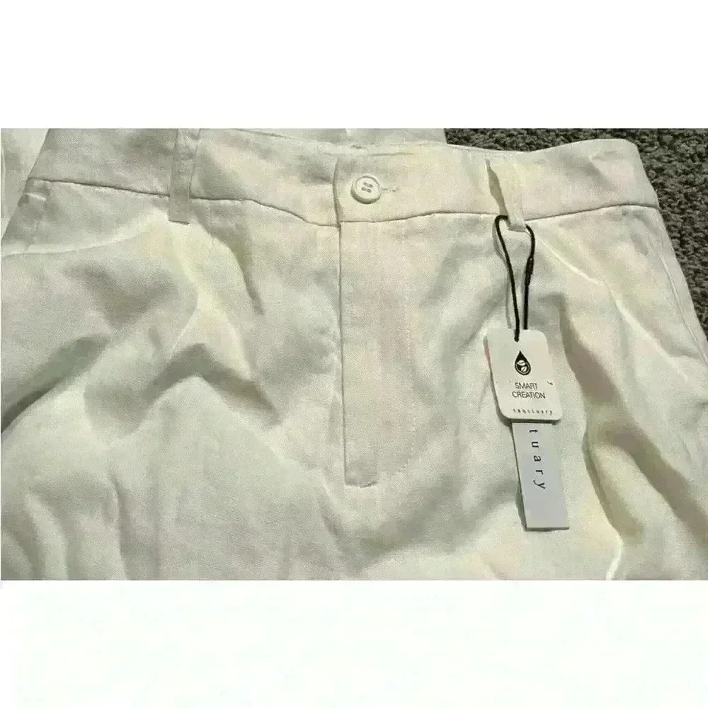 sanctuary pants White Linen Blend Womens Size 27 NWT